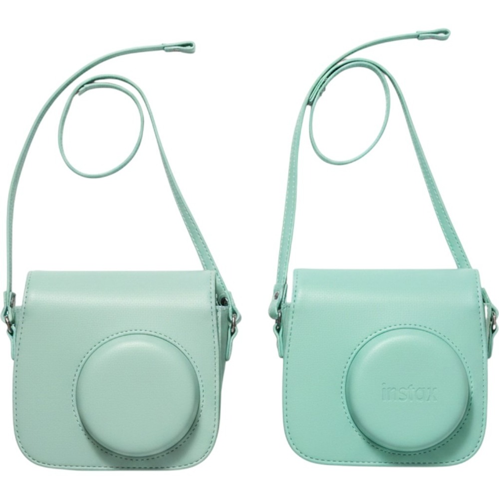 Set of 2 Instax Camera Cases Mint Green and Teal Chevron Instant Film Covers